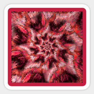 red and magenta textured spiral Sticker